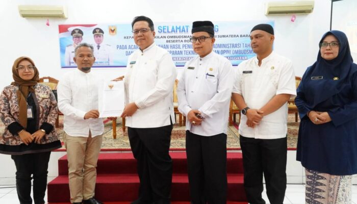 3 OPD Tanah Datar Dapat Nilai Baik dari Ombudsman RI Sumbar