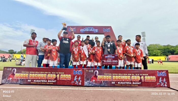 Andre Rosiade Cup 1 2026 Resmi Ditutup, Jadi Fondasi Lahirnya Calon Pemain Timnas dari Sumbar