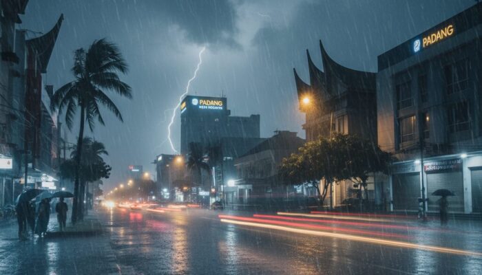 Info Cuaca BMKG, Hujan Lebat Disertai Petir Landa Wilayah Sumbar Sabtu Malam Ini