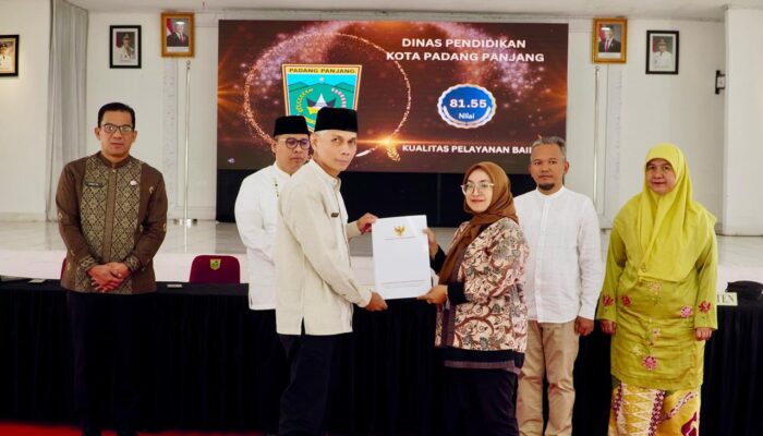 Pemko Padang Panjang Catatkan Hasil Terbaik dalam Pelayanan Publik versi Ombudsman RI Perwakilan Sumbar
