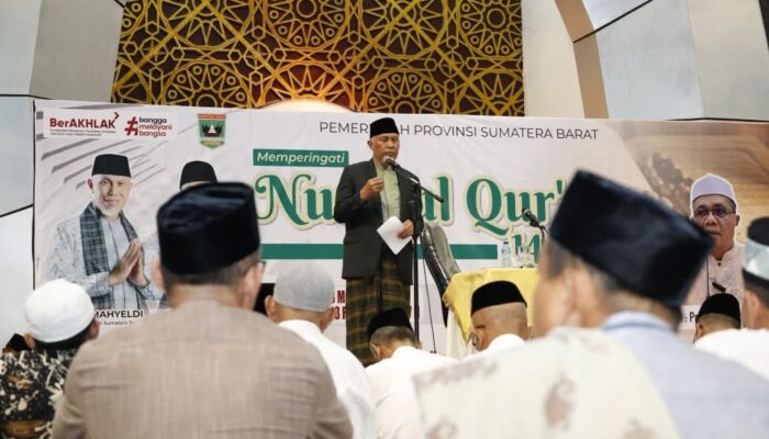 Peringati Nuzulul Qur’an di Masjid Raya Sumbar, Gubernur: Bumikan Nilai Al-Quran, Makmurkan Masjid di Ranah Minang
