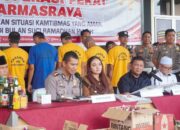 Bupati Annisa Dukung Operasi Pekat Polres Dharmasraya: 9 Motor, 1 Mobil Curian, Puluhan Botol Miras dan 210 Liter Tuak Diamankan