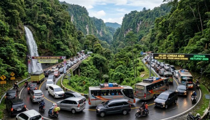 Selama Arus Mudik 2026: Jalur Lembah Anai Dibuka 24 Jam, Mulai H-10 Hingga H+10 Lebaran, Khusus Roda Empat dan Motor