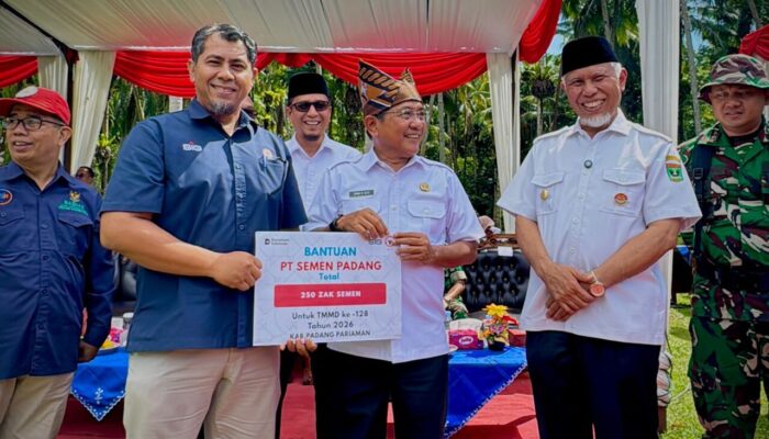 Percepat Pembangunan di Nagari Batu Gadang, PT Semen Padang Beri Bantuan Semen untuk TMMD ke-128
