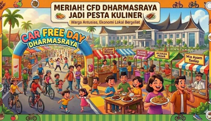 Sehat Dapat, Kenyang Banget! Jangan Lewatkan Serunya Car Free Day & Pesta Kuliner Dharmasraya Pekan Ini