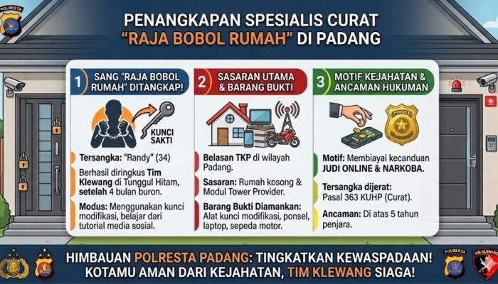 Tim Klewang Ringkus Si Raja Bobol Rumah, Belajar Kunci Sakti dari Medsos untuk Judi Online