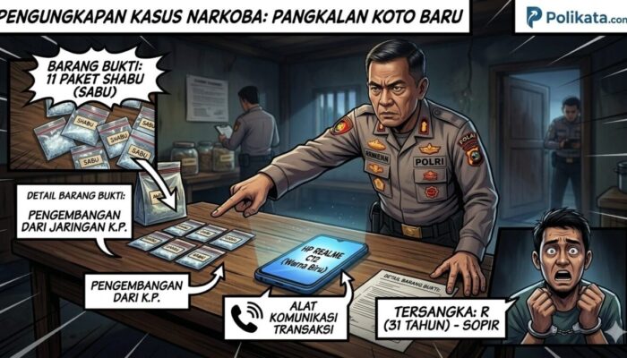 “Nyanyian” Tersangka KP, Seret Sopir di Pangkalan: 11 Paket Sabu Berhasil Disita Polres 50 Kota