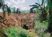 Atasi Jalan Amblas, Pemkab Dharmasraya Pasang 9 Box Culvert di Sungai Rumbai