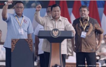 Presiden Prabowo Hadiri May Day 2026 di Monas, Jumhur Hidayat: Terima Kasih Telah Satukan Buruh