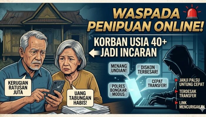 Waspada! 15 Warga Pessel Tertipu Online, Usia 40 Tahun ke Atas Jadi Incaran Utama