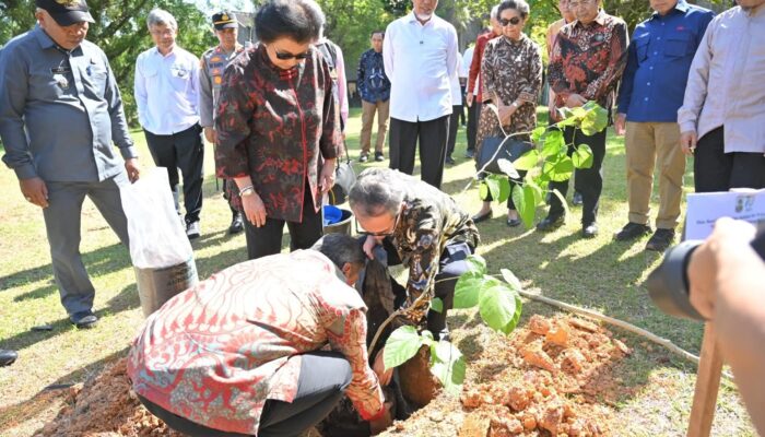 Dies Natalis ke-70: Gubernur Mahyeldi dan Kakak Presiden Prabowo Tanam Pohon Andalas di Unand