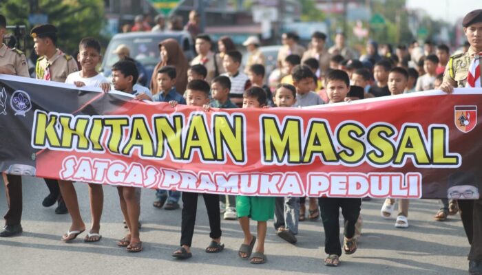 Manfaatkan Libur Sekolah, Satgas Pramuka Peduli Kota Solok Gelar Khitanan Massal