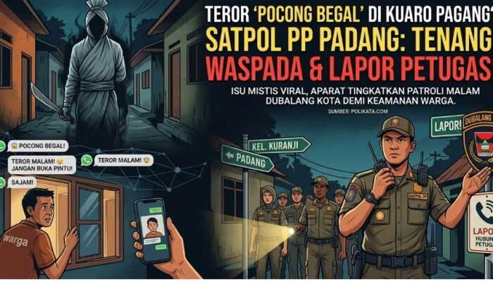 Viral ‘Pocong Begal’ Bersenjata Tajam di Kurao Pagang, Satpol PP Turunkan Pasukan Dubalang