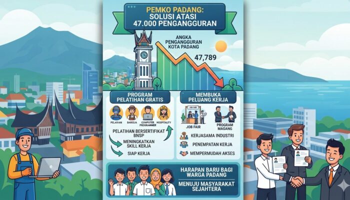 Cara Pemko Padang Atasi 47 Ribu Pengangguran, Buka Pelatihan Gratis – Sertifikasi BNSP