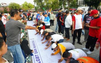 Masyarakat Resah, Tanah Datar Deklarasi Tolak LGBT dan Narkoba di Lapangan Cindua Mato