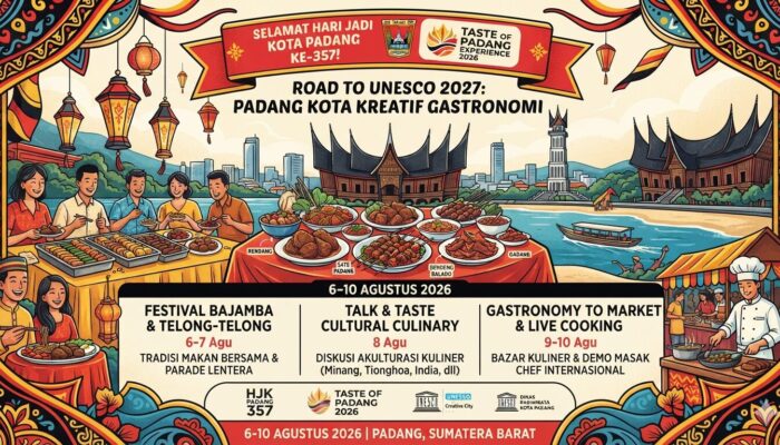 Festival Bajamba hingga Live Cooking Dunia Bakal Meriahkan HJK Padang ke-357