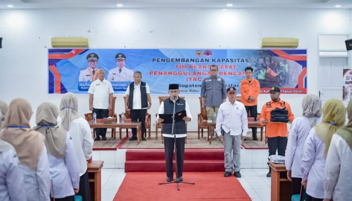 Antisipasi Erupsi dan Longsor, Pemkab Tanah Datar Kukuhkan TRC OPD
