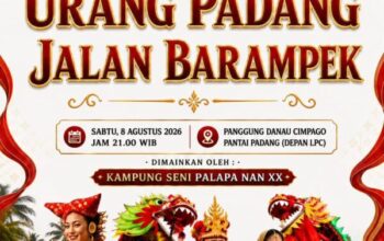 Tari Kolosal Urang Padang Jalan Barampek Simbol Harmoni 4 Etnis di HJK Padang ke-357
