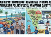 Kopdar di Pantai Carocok, Komunitas Hyundai Accent Sumbar Jadi Pelopor Safety Riding Polres Pessel
