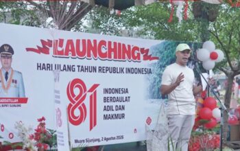 Ribuan Warga Sijunjung Padati RTH Simpang Logas, Meriahkan Launching HUT RI ke-81
