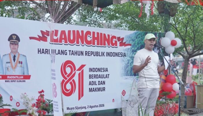 Ribuan Warga Sijunjung Padati RTH Simpang Logas, Meriahkan Launching HUT RI ke-81