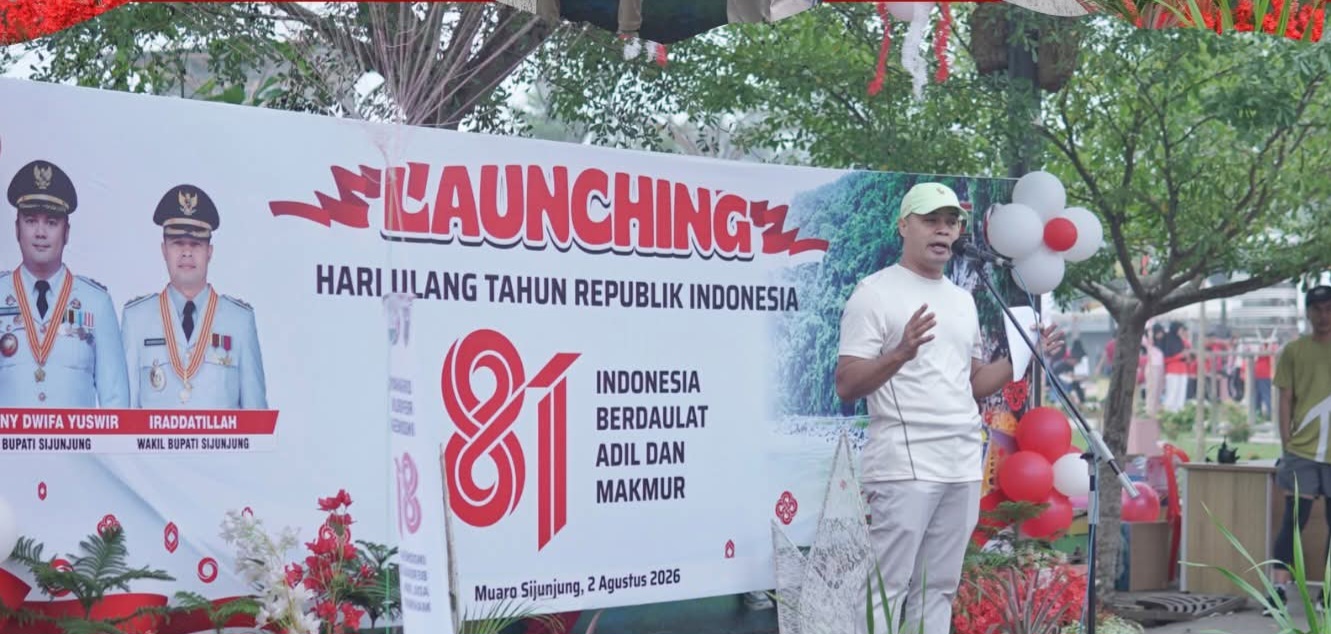 Wabup Iraddatillah Resmi Launching Rangkaian Kegiatan HUT RI ke-81 Sijunjung