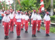 Rayakan HUT RI ke-81: 171 Regu Sekolah Unjuk Kekompakan di Gerak Jalan Tepat Waktu Agam