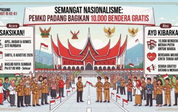 Menyambut HUT RI ke-81, Pemko Padang siap menggelar aksi massal pembagian bendera