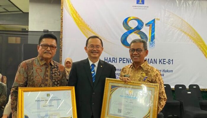 Borong 3 Penghargaan Kemenkumham, Pemko Padang Sabet Nilai Sempurna 100!