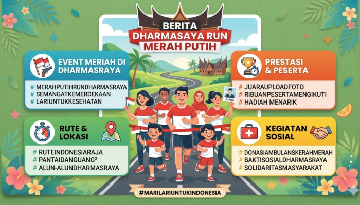 Pendaftaran Merah Putih Run Dharmasraya 2026 Dibuka: Gratis Jersey dan Medali Finisher!
