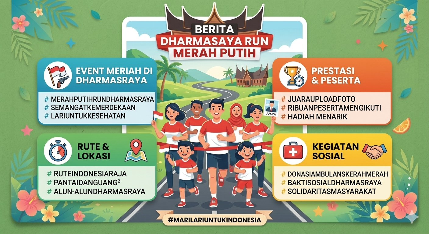 Pendaftaran Merah Putih Run Dharmasraya 2026 Dibuka: Gratis Jersey dan Medali Finisher!