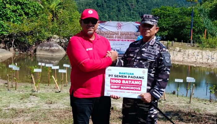 1.000 Mangrove Ditanam di Pantai Manjuto Pesisir Selatan, Semen Padang dan TNI Perkuat Benteng Alami dari Abrasi
