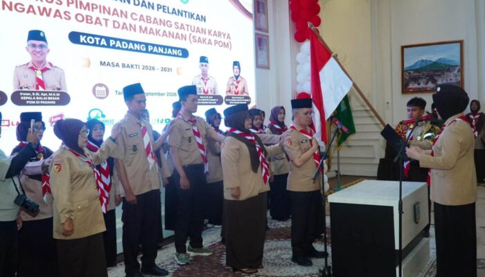 Pertama di Sumbar, Kwarcab 12 Padang Panjang Lantik Pengurus Saka POM