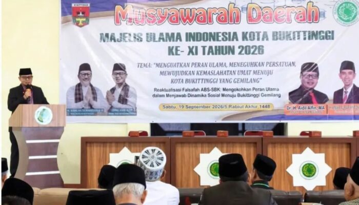 Musda MUI Bukittinggi ke-XI: Soroti Masalah Keluarga, Kewarisan, hingga Penguatan Peran Ulama