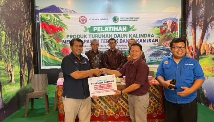 Petani Aur Malintang Sulap Kaliandra Jadi Pakan, Semen Padang Bantu Mesin Pencacah dan Pelet