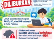 “Udara Padang Berbahaya, Disdikbud Liburkan Sekolah, Orang Tua: Keputusan Sangat Bagus”