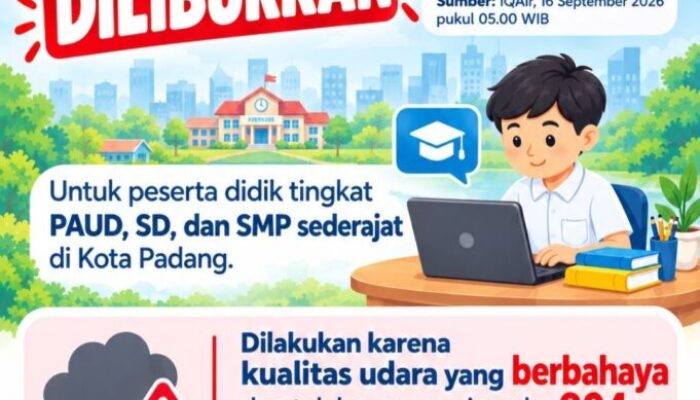 Udara Padang Berbahaya, Disdikbud Liburkan Sekolah, Orang Tua: Keputusan Sangat Bagus!