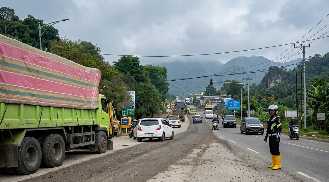 Jalur Lingkar Kayu Aro Ditutup Pascabanjir Bandang, Arus Padang-Solok Dialihkan