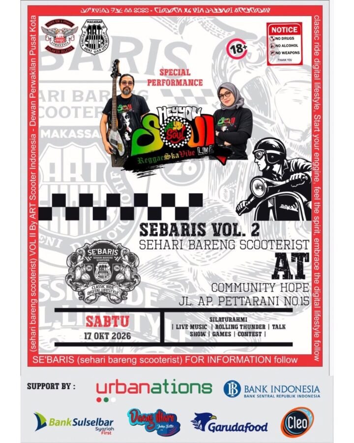 Hey You Soul dari Padang Panjang Tampil di Makassar, Jadi Guest Star ART Scooter Indonesia