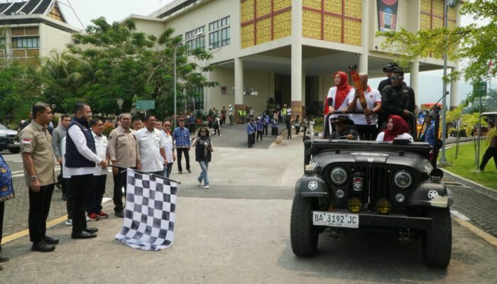 pelepasan kirab api obor porprov